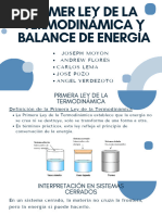 Exposición Primer Ley de La Termodinámica y Balance de Energía - Grupo 3 - I Unidad