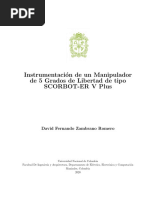 Instrumentacion de Un Manipulador de 5 Grados de Libertad de Tipo Scorbot Er V Plus David Fernando Zambrano