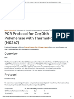 NEB - PCR Protocol For Taq DNA Polymerase With ThermoPol Buffer (M0267) - NEB