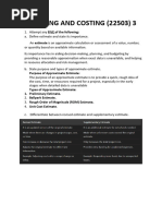 Estimating and Costing 3