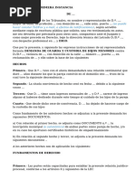 Demanda Sobre Guarda y Custodia de Menores en Caso de Cese de La Union Hecho