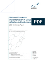 Balanced Scorecard Implementation in SME's