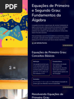 Equacoes de Primeiro e Segundo Grau Fundamentos Da Algebra