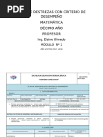 Plan de Destrezas Con Criterio de Desempeño Décimo Va Cuarto