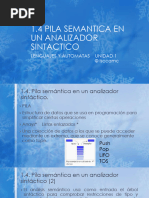 1.4 Pila Semantica en Un Analizador Sintactico