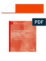 Entrepreneurial Universities: Creating Institutional Innovation in Times of Turbulence Sola Adesola All Chapter Instant Download