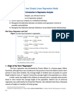 Chapter Two: Simple Linear Regression Model: 2.1 Introduction To Regression Analysis