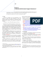 Chemical Oxygen Demand (Dichromate Oxygen Demand) of Water: Standard Test Methods For