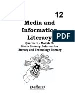 Quarter 1 Module 2: Media Literacy, Information Literacy and Technology Literacy