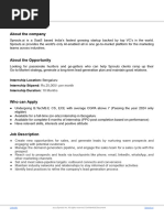 Sprouts Job Description - Acccount Based Marketing