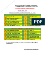 Rol de Partidos Fecha 09 - 10 Sab. 23-11-2024