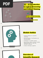 EC III Module 4 Scientific Reasoning, Strategic Reasoning and Creativity