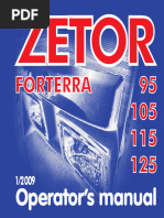 ZETOR Forterra 95-125 Operator Manual