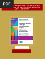 Experimental Design Unified Concepts Practical Applications and Computer Implementation First Edition Bowerman 2024 Scribd Download