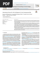 Determinant Factors For The Development of Rural Entrepreneurship