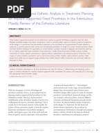 Three-Dimensional Esthetic Analysis in Treatment Planning For Implant-Supported Fixed Prosthesis in The Edentulous Maxilla: Review of The Esthetics Literaturejerd - 428 219..236