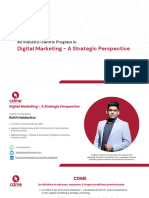 CDME Program in Digital Marketing - A Strategic Perspective