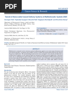 Trends in Nanocarrier Based Delivery Systems of Methotrexate: Update 2020