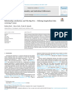 Relationship Satisfaction and The Big Five - Utilizing Longitudinal Data Covering 9 Years