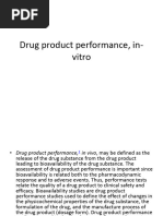 Drug Product Performance, In-Vitro