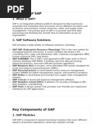 Overview of SAP