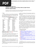 Analysis of Carbon and Low-Alloy Steel by Spark Atomic Emission Spectrometry