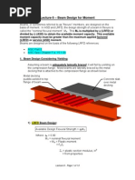 Beam Design For Moment Asd LRFD (Example)