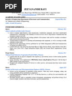 Jeevanandh Ravi CV