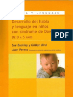 Desarrollo Del Habla y Lenguaje en Ni Os Con Sindrome de Down