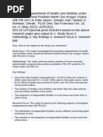 Prompted Empanelment of Health Care Facilities Under Ayushman Bharat Pradhan Mantri Jan Arogya Yojana