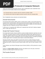 Application Protocols in Computer Network