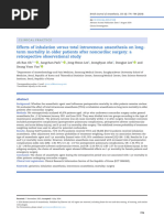 Effects of Inhalation Versus Total Intravenous Anaesthesia On Long