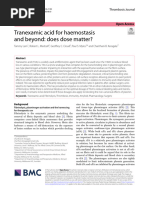 Ácido Tranexámico para La Hemostasia y Más Allá, ¿Importa La