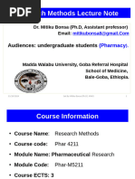 Lecture 1-3 Research Methods, Final