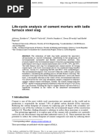 Life-Cycle Analysis of Cement Mortars With Ladle F