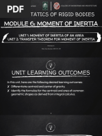 Mech 1 Module 6 Unit 1 (Moment of Inertia of An Area) and Unit 2 (Transfer T