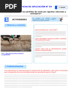 FICHA 4 - Comprendemos Las Pérdidas de Suelo Por Agentes Naturales y Antrópicos - CYT - 1°