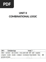 UNIT II - Combinational Circuits