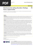 Risk Factors For Eating Disorders, Findings From A Rapid Review 2022