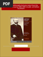 Complete Durkheim S Philosophy Lectures Notes From The Lycée de Sens Course 1883 1884 1st Pbk. Ed Edition Durkheim PDF For All Chapters