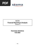 FRA (Session 4) - CORRIGE Exercises Materials - Debt Capital Structure (F2024)