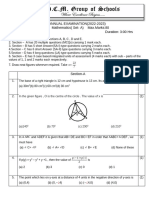 Ix Maths (Set-A) Marking Scheme