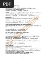 Physical and Chemical Change 7th STD