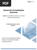 3.2 Habilidades Directivas y Toma de Decisiones