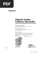 Digital Video Camera Recorder: Dcr-Pc7