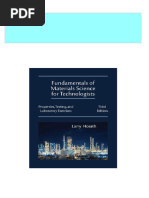 Fundamentals of Materials Science For Technologists Properties Testing and Laboratory Exercises 3rd Edition Larry Horath Download PDF