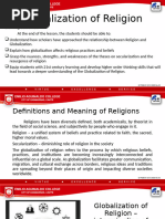 MIDTERM Lesson 3 Globalization of Religion