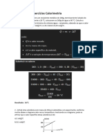 Exercícios Calorimetria