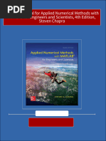 Complete Answer Guide For Solution Manual For Applied Numerical Methods With MATLAB For Engineers and Scientists, 4th Edition, Steven Chapra