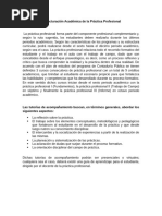 Estructuración Académica de La Práctica Profesional